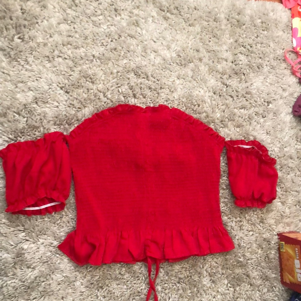 shein 2xl red blouse